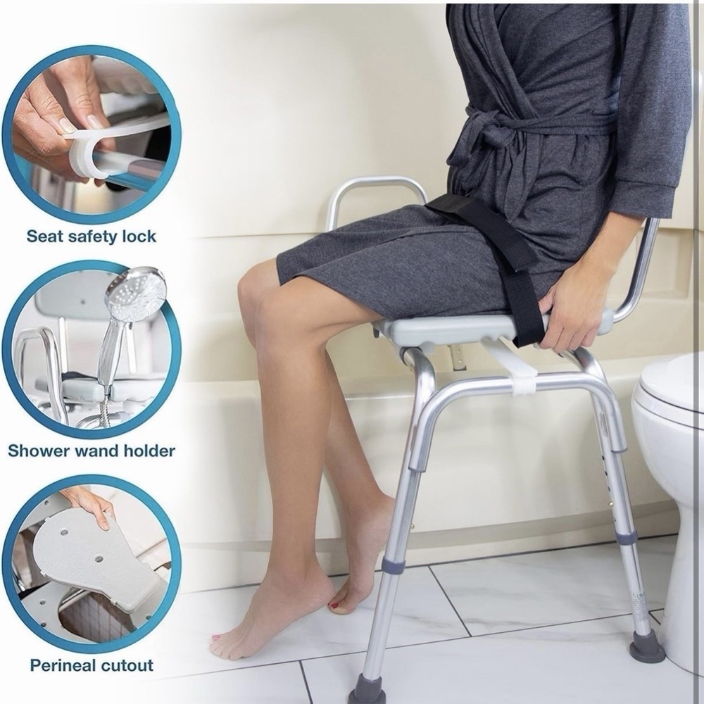 DMI Tub 1 Count (Pack of 1), Transfer Bench and Sliding Shower Chair - Picture 4 of 11
